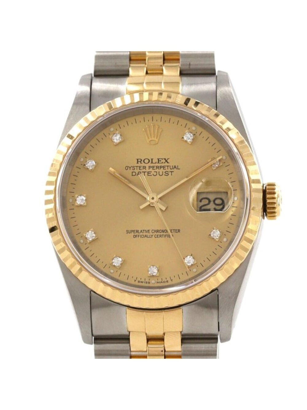 Rolex Datejust Stainless Steel Yellow Gold Automatic